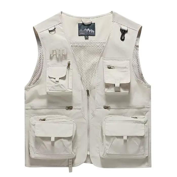 Gilets multi-poches pour hommes, vestes sans manches d'escalade, nouveaux gilets d'été respirants en