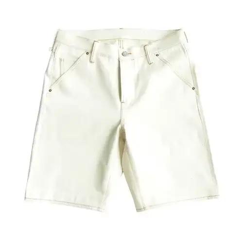 SAUCE ORIGIN blanc jean couleur point Shorts homme brut Denim lisière Denim jean coupe régulière