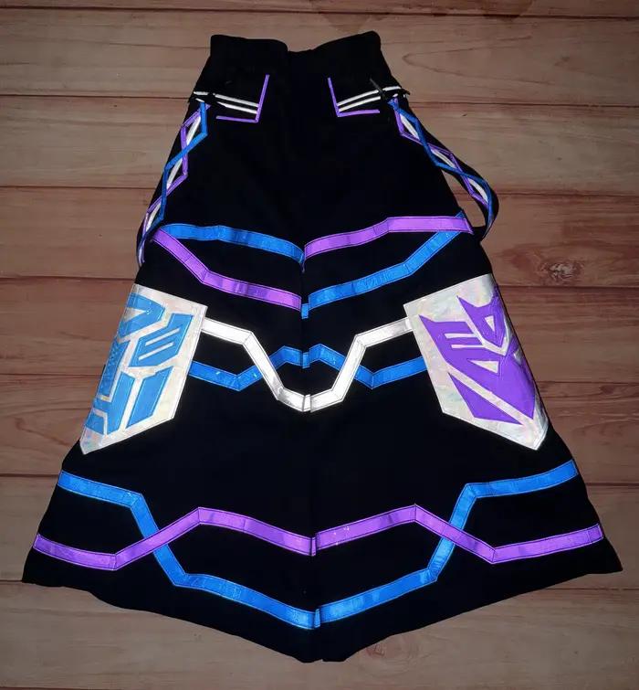 PHATTPANT Phat Pants DJ Pants Melbourne Shuffle Asymmetric Raver Trousers Heatwave Rave Gear Bleu et