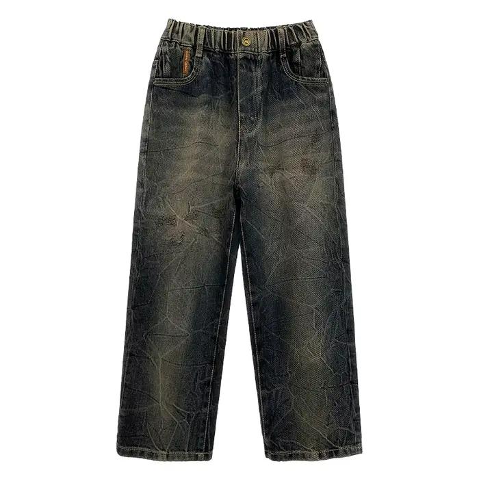 Jeans élégants pour enfants, nouveau Design, pantalons de rue à la mode pour garçons, pantalons en D