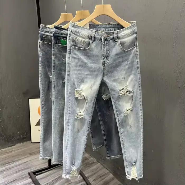 Vêtements de créateur de mode de luxe jean déchiré marque à la mode pour hommes 2025 été Ruffian bea
