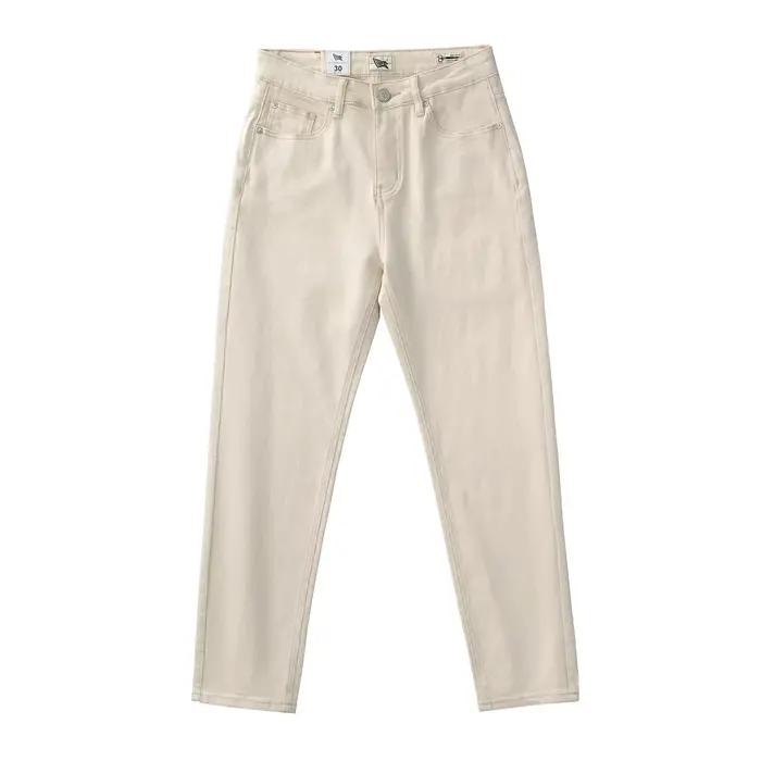 Jean à Jambes Droites Micro artificiel astique pour Homme, Pantalon Décontracté, Style Rétro América
