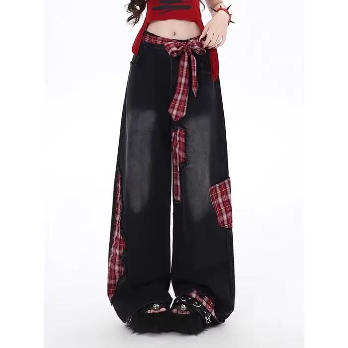 Jean Baggy en Denim pour Femme, Style Grunge Japonais Harajuku Y2K, Cyber Punk Hip-pop des Années 20