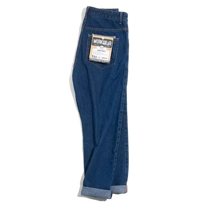 Maden-Jean Délavé en Denim pour Homme, Pantalon FjBaggy Droit, Surdimensionné 28-38, 2 Couleurs, Rét