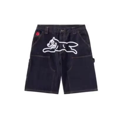 Pantalon en jean bleu marine style vintage américain 2026ss, coupe logger, avec grandes poches, pour