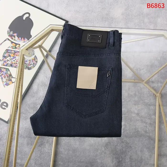 BLLIYOSS BILLIONAIRE jean mince coton hommes 2025 printemps été nouveau décontracté broderie respira