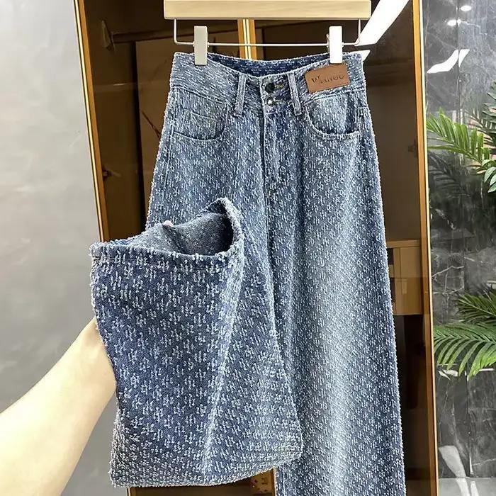Jean femme printemps été jambe droite jean femmes nouveau Design sens pour les femmes coupe ample ta