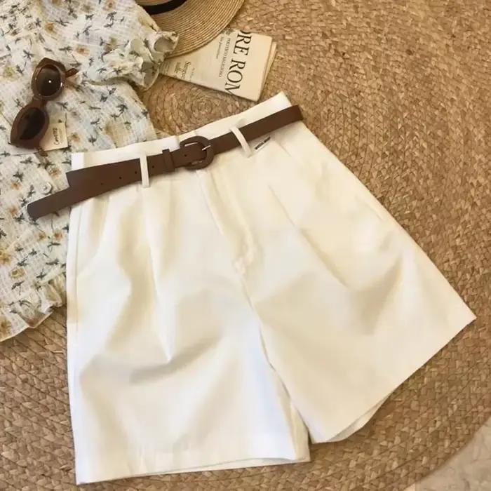 Nouveaux shorts amples pour femmes, été 2026, en coton fin, coupe trapèze, classiques, décontractés,