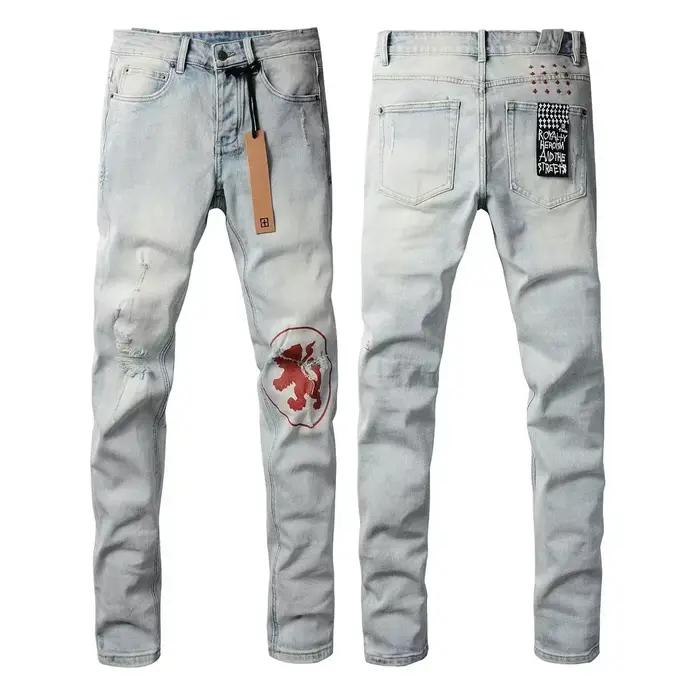 Nouveau KSUBI jean hommes trou de peinture à la mode américaine haute rue tendance taille basse Stre