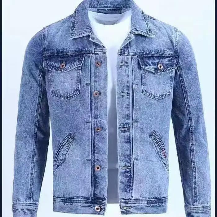 Veste en jean rétro pour homme, style coréen, coupe ajustée, décontractée, pour jeunes, idéale pour 