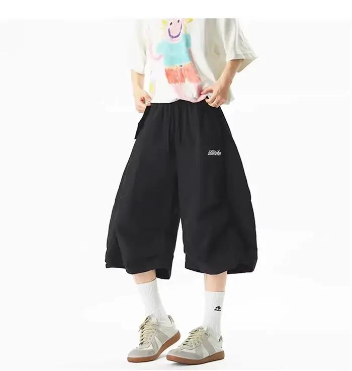 Shorts cargo Harajuku Y2K pour femmes, streetwear, coupe ample, taille haute, longueur mi-mollet, st