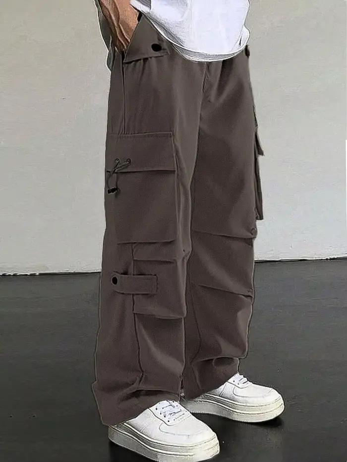 Salopette américaine pour hommes, ample, jambes larges, pantalon droit décontracté, tendance, automn