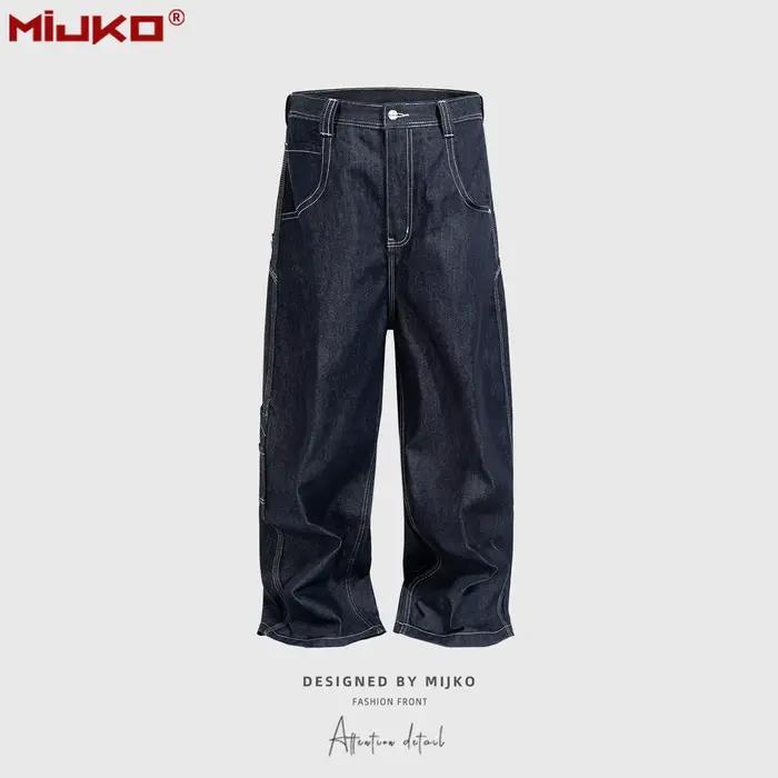Jeans en denim brut à double poche structurée MIJKO TJ183