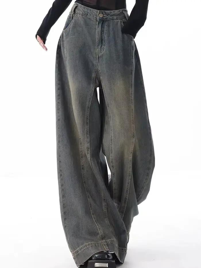 Duomofu automne nouveau Vintage Simple mince taille haute jean classique Simple décontracté mode amp