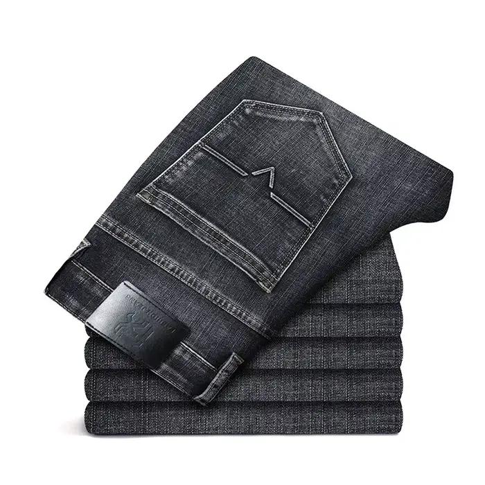 Jean coupe classique 2026 – Nouveau pantalon homme en denim stretch bleu clair, style printemps-été,