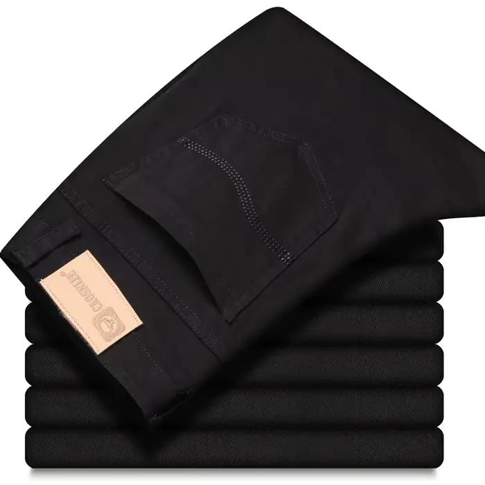Jean de Style classique pour homme, pantalon en Denim extensible, décontracté, droit, de marque, bla
