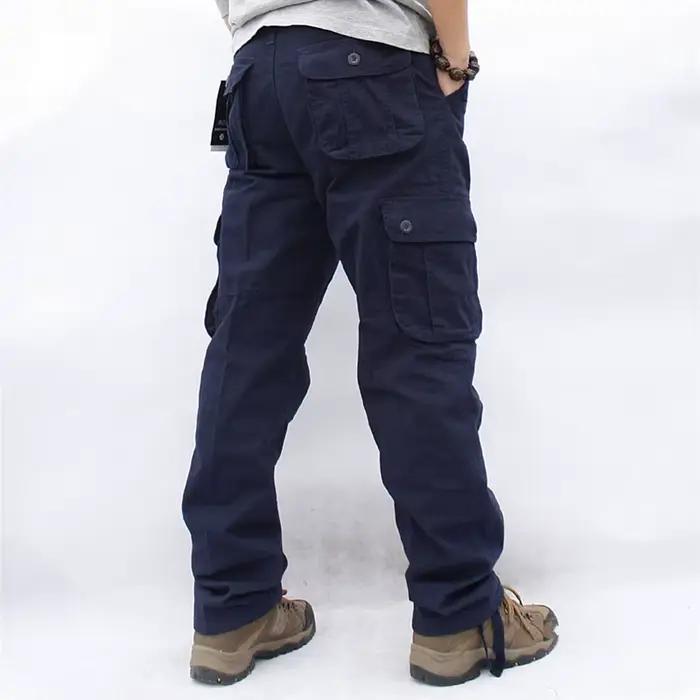 Salopette Cargo pour Homme, Pantalon de Travail Tactique Militaire avec, Poches Multiples, Vêtement 