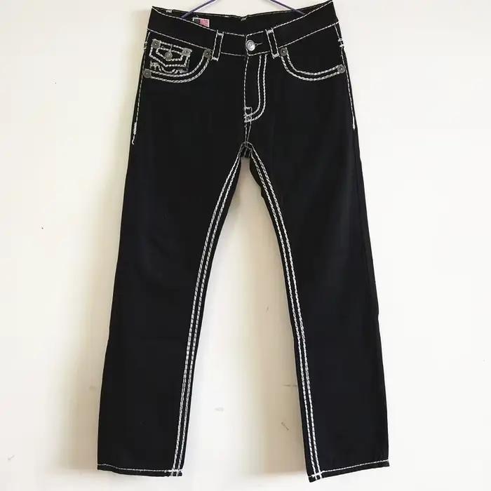 Jean Y2K pour hommes, Streetwear, coupe ample, jambes larges, pantalon en Denim, Dragon flamme, crân