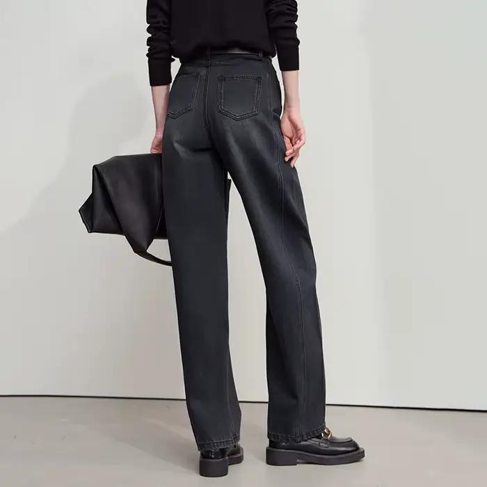 Jean décontracté Amii pour femme, nouvelle collection Printemps 2025, pantalon minimaliste rétro pol