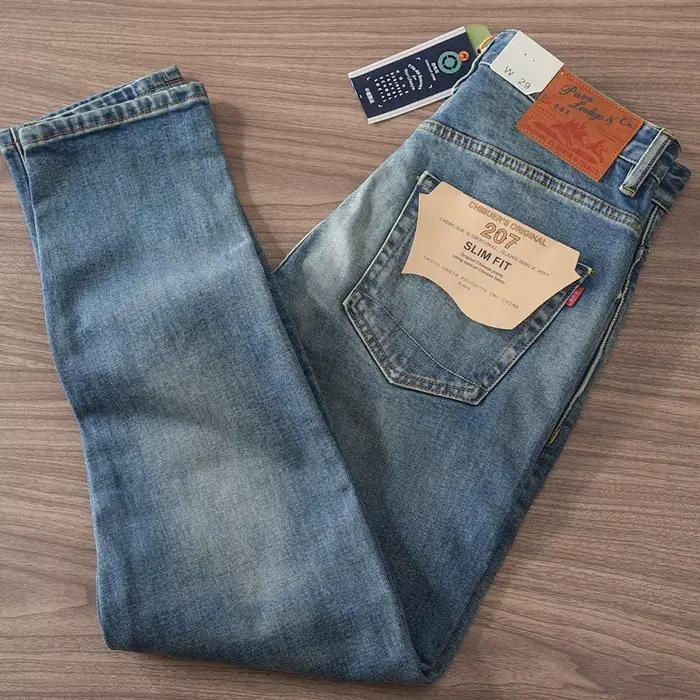 Jean Cargo Délavé à Jambes Droites pour Homme, Pantalon Décontracté, Confortable, 2024 Coton, Style 