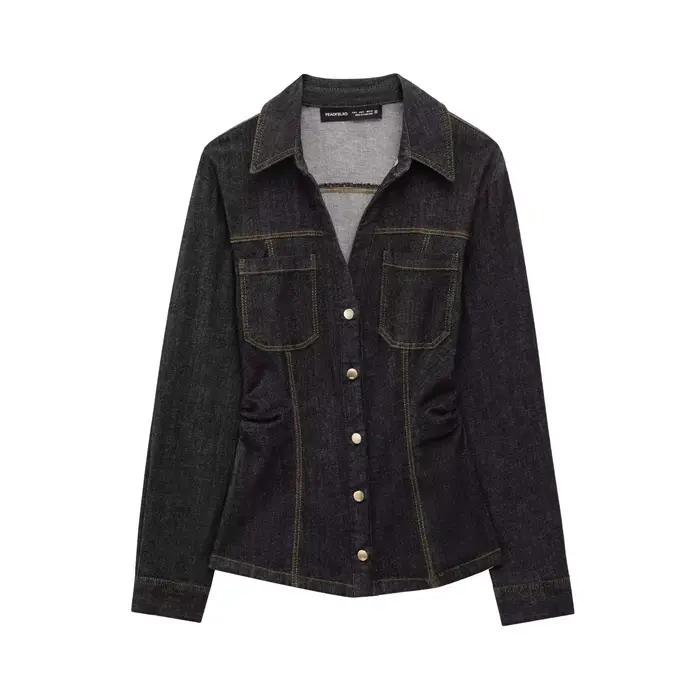 Ensemble deux pièces en Denim pour femmes, nouvelle veste + pantalon à jambes larges, costume élégan