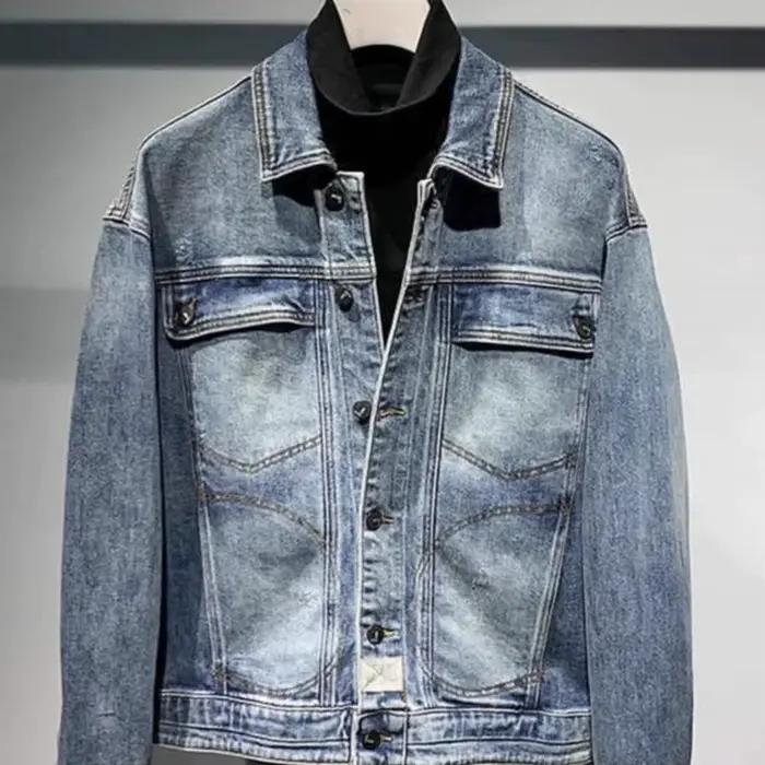 Blouson en jean tendance pour homme – Nouvelle collection Printemps 2026 – Coupe ajustée polyvalente