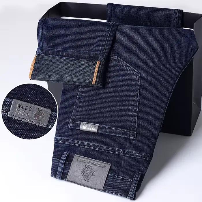 Jean Classique Droit pour Homme – Printemps, Légèrement Épais, Élastique, Décontracté, Idéal Bureau 