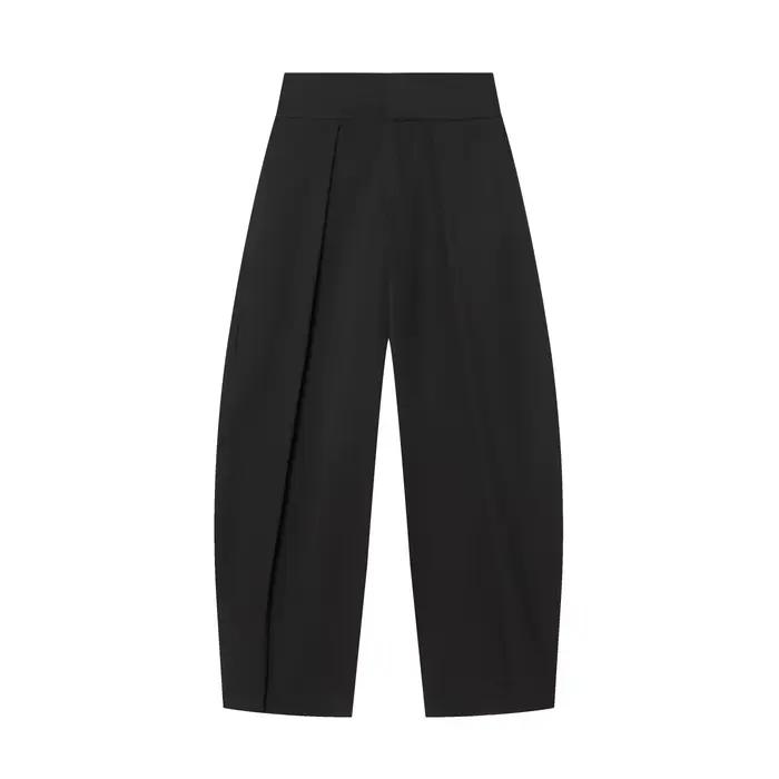 Pantalon plissé vintage élégant pour femme HH, version ballon, avec fermeture éclair, poches amples,