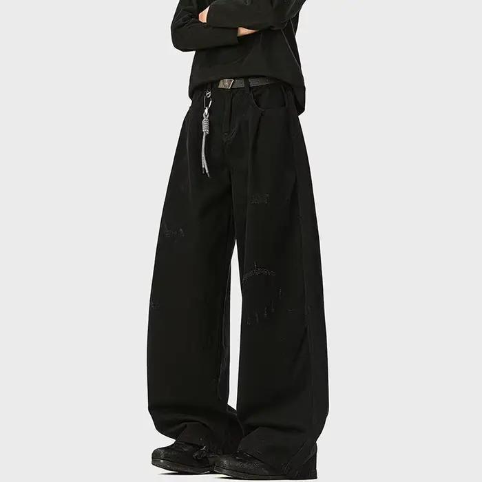Pantalon Destroy Maillard pour homme, collection Printemps 2026, style vintage, coupe large, jambe d