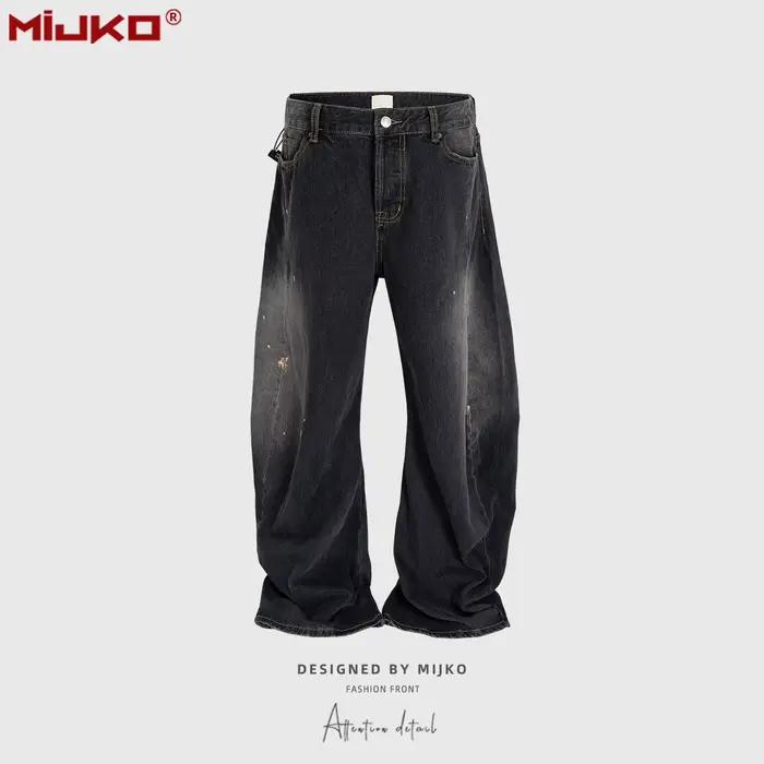 MIJKO Splatter Ink Scimitar Jeans TJ140
