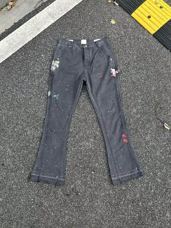 Jean évasé délavé et salissé style rétro GPT de qualité supérieure 2025 pour homme – Pantalon en den