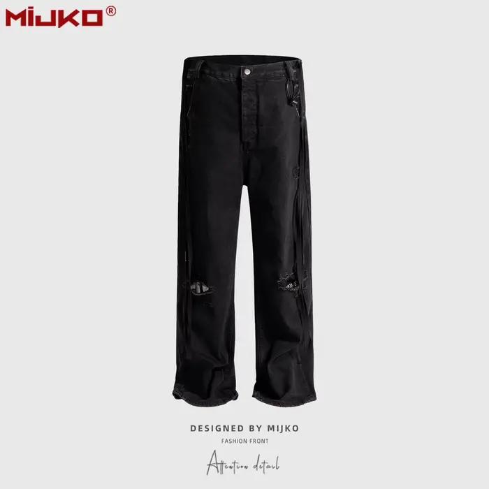 Jeans à trous MIJKO Streamer Patch ZJ153