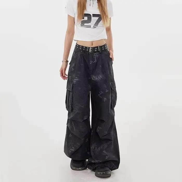 Jean Cargo coupe ample et décontracté, vêtements de travail en plein air, poches multiples, Streetwe