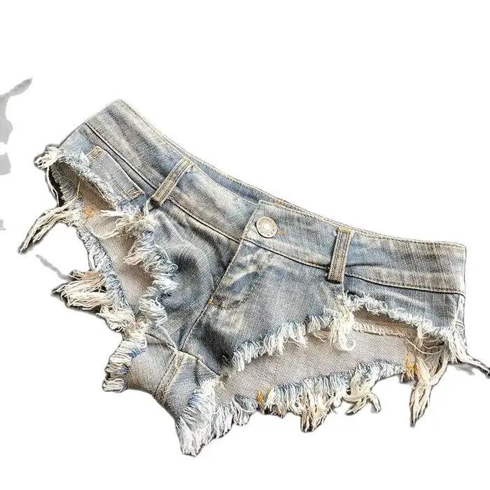 Short en Denim Sexy pour femmes, taille basse, bas de Bikini, string, nouvelle collection 2026