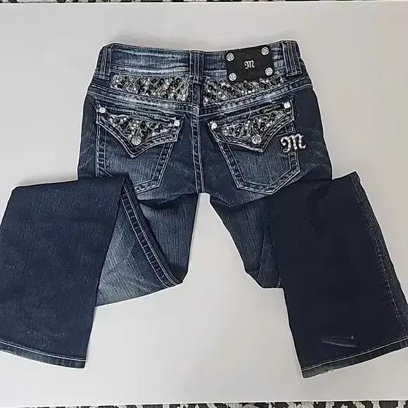 Y2K Bootcut jean femmes vêtements Harajuku bleu Bling bouton rabat poches