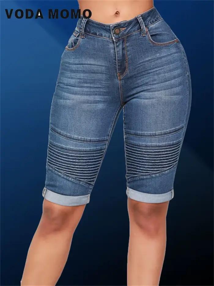 Jean slim pour femmes, taille haute