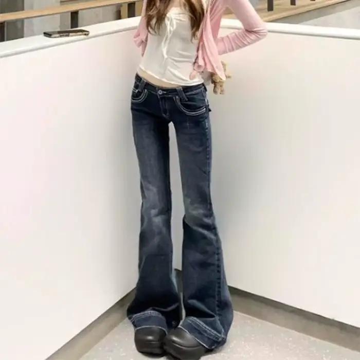 Pantalon évasé en Denim pour femmes