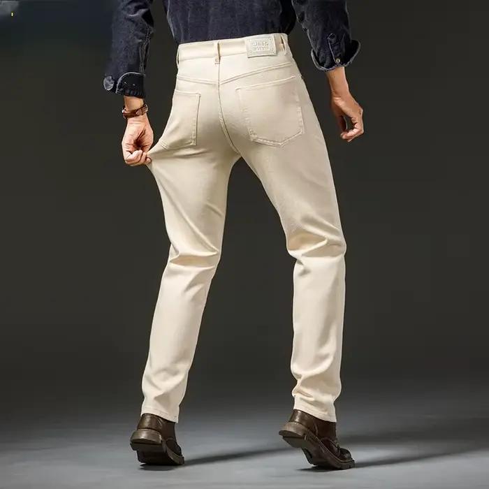 Jean d'été en jean pour homme grande taille 29-40 42 44 Jeans décontractés hommes vêtements Jean pantalon beige noir bleu