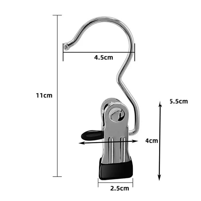 Clips multifonctionnels en acier inoxydable pour rangement et séchage de vêtements à offrir pour améliorer l'organisation à la maison