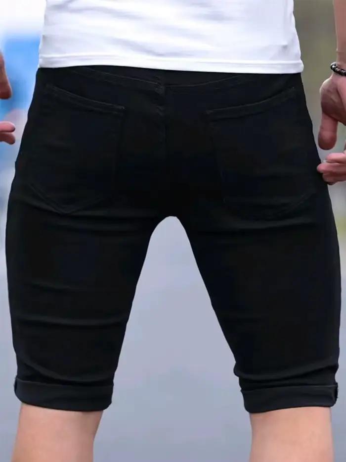 Short en jean rétro pour homme