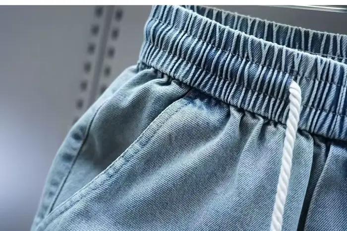 Jean Jogger Homme Style Coréen Streetwear Pantalon Harem en Denim Ample Tendance Pantalon à Taille Cordon Occasions Quotidiennes Mode Printemps Automne