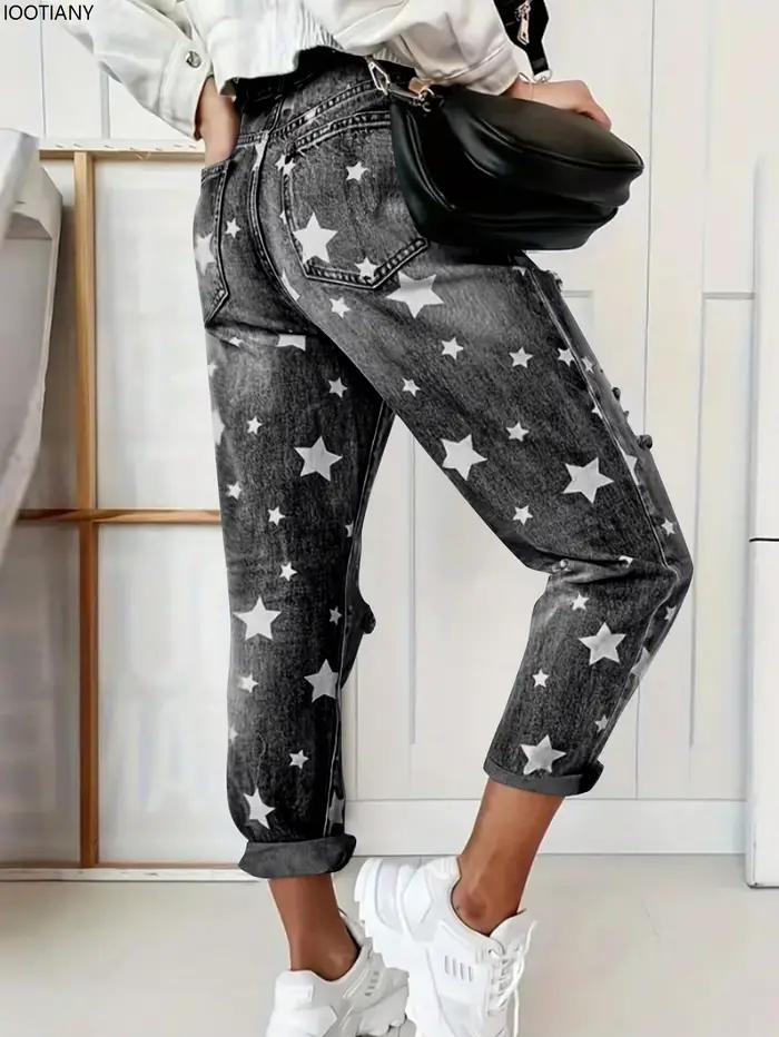 Nouveau petit ami jean femme coupe ajustée déchiré