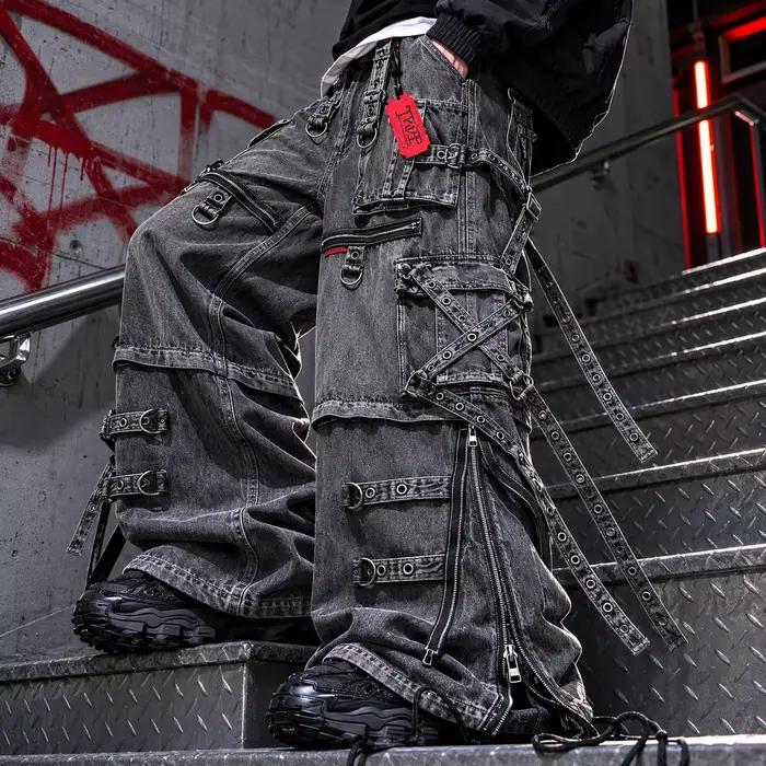 Jean décontracté en denim style Hip Hop