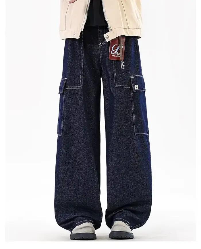Jean fin d'été 2026 pour homme, polyvalent, coupe droite à jambe large