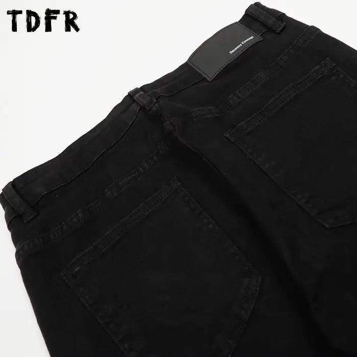 Jean en détresse de couleur unie pour homme