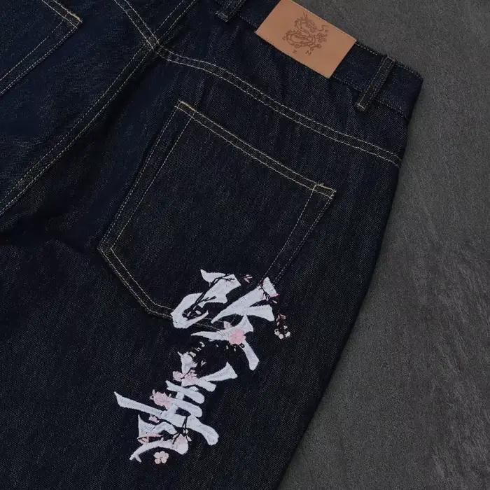 Jeans baggy unisexe hip hop tissés Fromszn