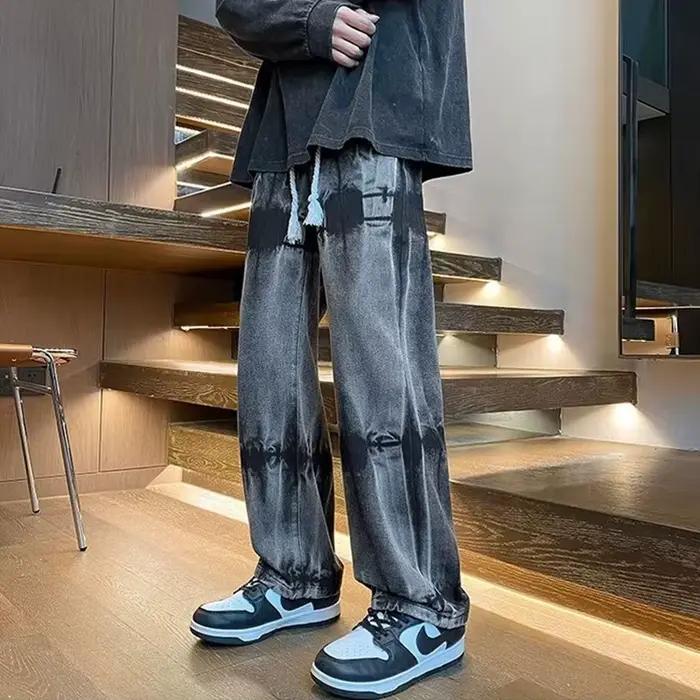 Nouveau jean rétro tie-dye 2026 pour homme