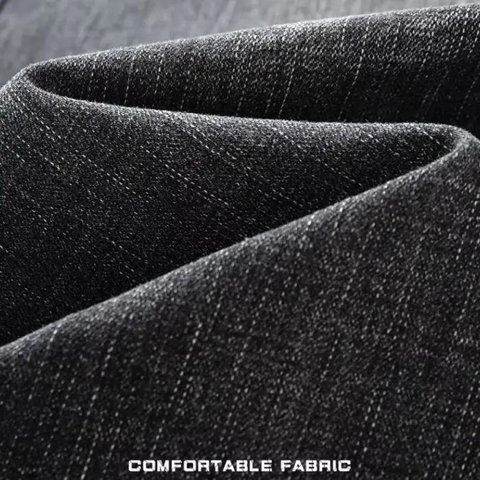 2025 jean coupe régulière Style classique printemps été nouveaux hommes bleu clair Stretch Denim tissu pantalon homme marque