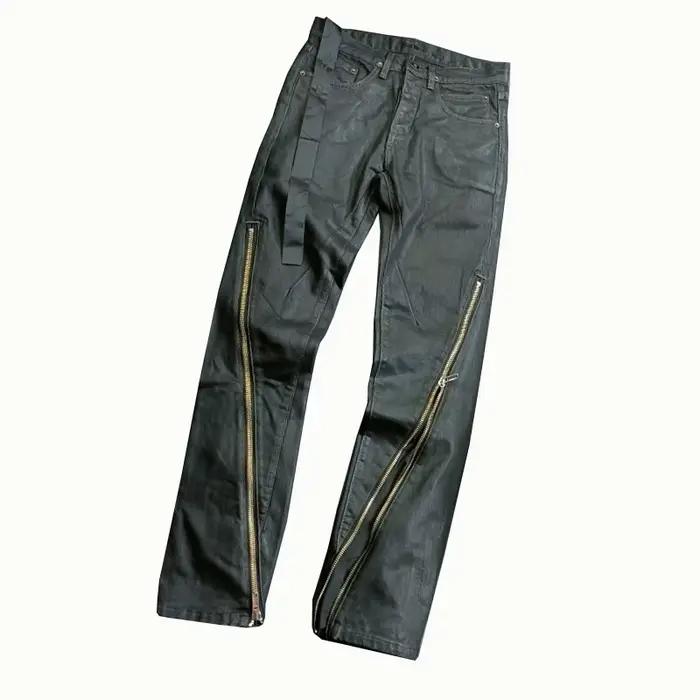 Owen Seak hommes huile cire jean classique Denim gothique