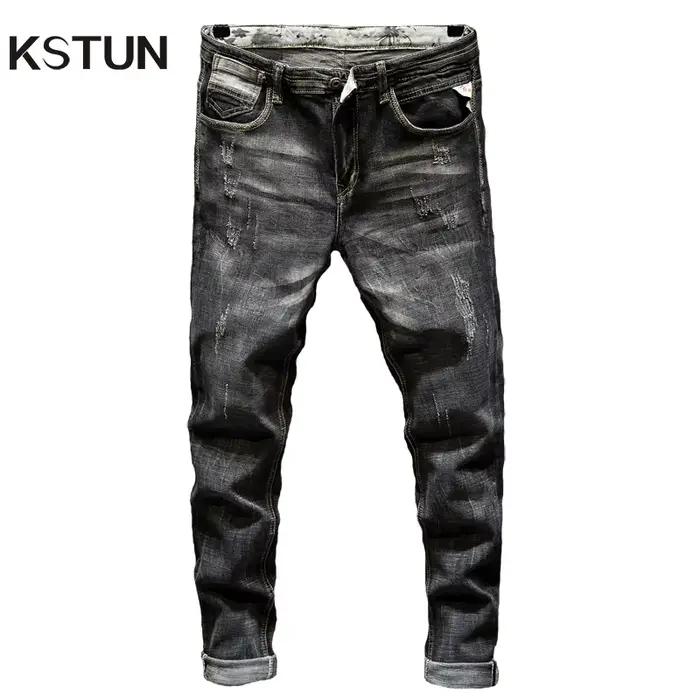 Jean noir slim droit pour homme